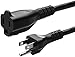 Amazon Basics Extension Cord, 25 Ft, 3 Prong Outlet Extender, Indoor Extension Cord, 13 Amps, 125V, Black