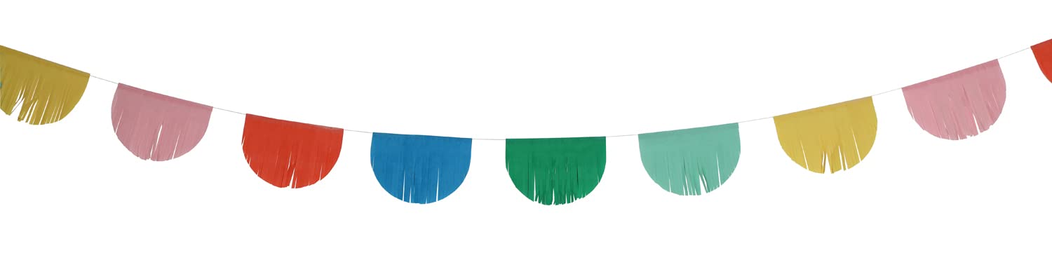 Folat 18986 Fringe Garland Retro 6 Metres, Multicoloured