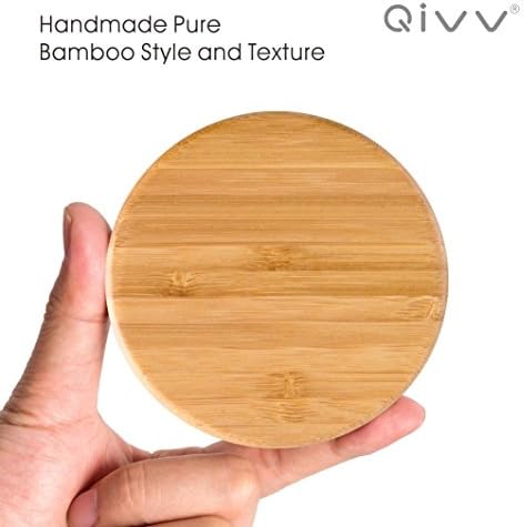 Bamboo Wireless Charger, QIVV Wireless Charging Pad Qi Wireless Charger for Samsung S6 / S6 Edge / Edge+, Note 5, Nexus 4 / 5 / 6 /7, Nokia Lumia 920, LG Optimus Vu2, HTC 8X and All Qi-Enabled Devices
