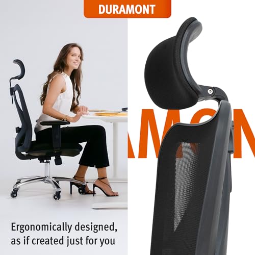 Ergonomic Office Chair - Adjustable High-Back Desk Chair with Lumbar Support, Rollerblade Wheels, Breathable Mesh, Thick Seat Cushion, Headrest Armrests - Reclining Executive Computer Home Chair - Image 10