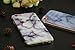 IiEXCEL Marble Pattern Purple Soft Flexible TPU Slim Fit Case and Tempered Glass Screen Protector for iPhone 6 Plus/6s Plus - White Purple