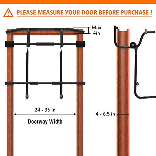 REDLIRO Pull Up Door Bar for Home ChinUp Doorway Strength Training with Dip bar Multi Gym Pro