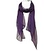 Wrapables Solid Color 100% Silk Long Scarf, Majestic Purple