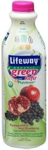 Lifeway Organic Pomegranate Acai Blueberry Green Kefir, 32 Ounce -- 6 per case.