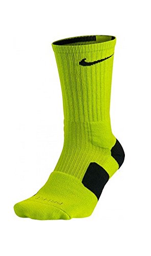 Nike Unisex Nike Elite Basketball Crew 1-Pair Pack (Small, Cyber/Black)