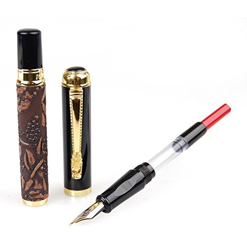 Beauty Dikawen 891 Medium Nib Fountain Pen With Brown Grape Engravement Birthday Christmas Present Hot Sale