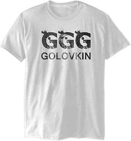 Firewei Gennady Golovkin GGG Boxing Men's Gennady Golovkin GGG Boxing T Shirt White.Ready To Ship!