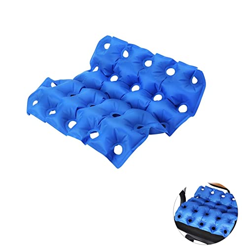 Portable Inflatable Seat Cushion, Anti Bedsore Prevent Decubitus Ergonomic Seat Mattress for Medical Wheelchair, Office Chair,Car etc. Ideal for Prolonged Sitting. Blue