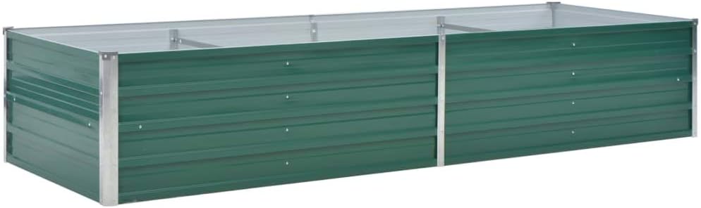 Unfade Memory Garden Planter Flower Bed Outdoor Planter Boxes Metal Raised Garden Bed for Growing Herbs, Vegetables, and Flowers, Galvanised Steel (94.5"x31.5"x17.7", Green)
