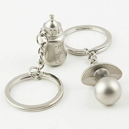 Party Favors | 12pair=24pc Bottle Pacifier Nipple Keychain Birthday Baby Shower Favor Baptism Party Souvenir Gift for Guest Wedding Decoration | by EGALIVE