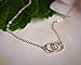 EFYTAL Infinity Necklace, Two Tone Interlocking Circles in Sterling Silver and Gold Filled, Bridesmaid Gift