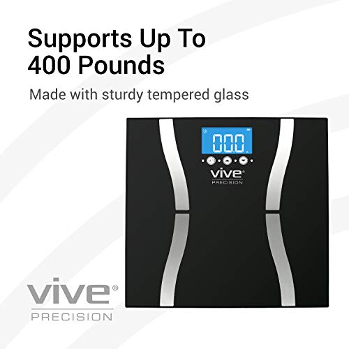 Vive Precision Bariatric Scale - BMI Body Fat Digital Bathroom Scale Calculates and Analyzes Weight and Electronic Composition Percentage - Accurate Reliable Home Measurement - Men, Women