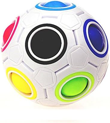 Fidget Ball,Haip Rainbow Colors Ball Fun Stress Releaser Puzzel Toy,Magic Cube Ball for Children or Adults
