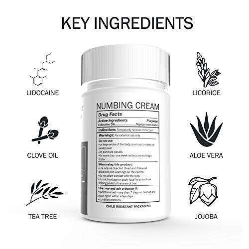 Everyday Medical Numbing Cream - 5% Lidocaine Topical Anesthetic Gel - Numbing for Tattoos, Piercing, Waxing, Microneedling, Microblading, Injections, Hemorrhoids and Anorectal Discomfort Relief - Thumbnail 6