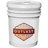 Outlast - Q8 Log Oil Wood Preservative for Decks, Log Homes, End Cuts, &amp; More - Dark Brown - 5 Gallon