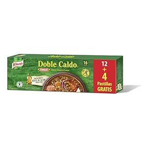 Knorr, Caldo Pastilla Doble Clásico Carne, Vleesbouillonblokjes, 12 + 4 stuks