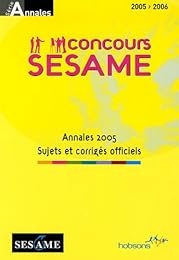 Annales SESAME, concours 2005