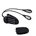 Book Light, 8 LED Reading Light, Portable Clip On Music Light Stand，2 Brightness Settings , Soft Padded Clamp，Lightweight with USB Cable