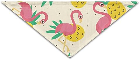 PETLOVEPET Flamingos Summer Pineapple Pattern Triangle Pet Scarf Dog Bandana Pet Collars For Dog Cat One Size