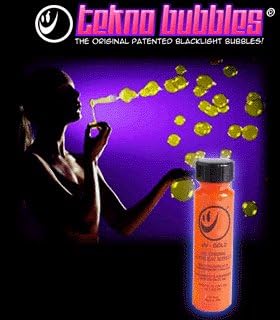1 oz. Mini Bottle GOLD Blacklight Reactive Tekno Bubbles