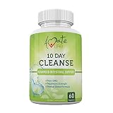 10 Day Intestinal Cleanse Supplement for Humans - Colon Cleanse & Detox with Black Walnut, Wormwood Powder & Cranberry Extract - Dietary Supplements for Men & Women - Non-GMO 60 Capsules - Amate Life
