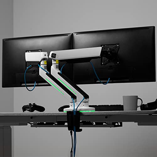AVLT RGB Lights Dual 13”32” Monitor Arm Desk Mount Builtin 179 Modes & 17Key Remote