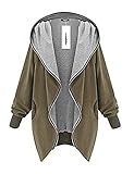 Zeagoo Women Boyfriend Casual Zip Coat Hoodie Cardigan Windbreaker Outerwear Jacket