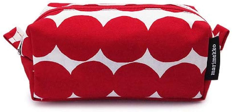 Amazon マリメッコ Marimekko コスメポーチ ポーチ 小物入れ Taimi Rasymatto タイミ ラシィマット コットン White Red 132 並行輸入品 Marimekko マリメッコ ポーチ