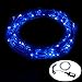 ITART Blue Led Lights Plug in Outdoor Fairy String Lights UL Waterproof 33Ft 100 LED Thin Wire with Power Adapter for Patio Camping Christmas Wedding Party Garden Bedroom Decoration