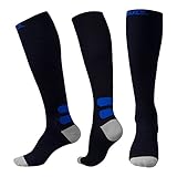 Compression Socks (20-30 mmHg) - REINFORCED TOE & HEEL - Best for Men & Women, Running, Nurses, Flight Travel, Maternity Pregnancy, Circulation & Recovery (1 Pair)