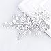 SWEETV Silver Rhinestone Bridal Hair Comb for Wedding, Hair Accessory Headpiece for Women, 1 Count