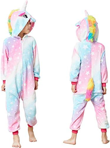 Kids Unisex Animal Unicorn Onesie Pajamas Cosplay Costume Halloween
