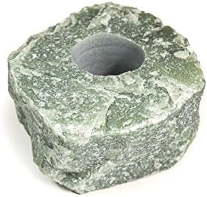 1 (One) Green Quartz Candle Holder Rock Paradise Exclusive with Certificate of Authenticity AM7B8