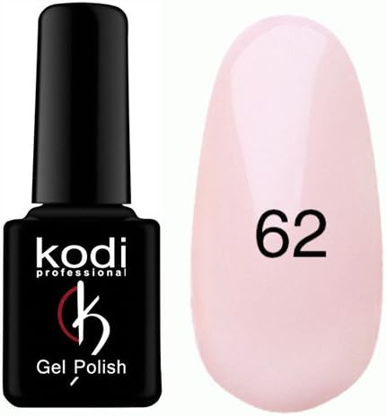 Kodi Professional Color Gel LED UV Genuine Nail Polish Soak Off 8ml 0.28Fl Oz Cold Soft Pink Enamel #62