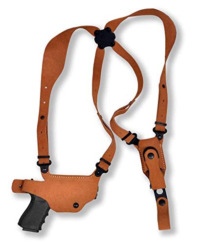 Premium Nubuck Leather Horizontal Shoulder Holster with Single Carrier for STI Edge 9/40/45 ACP 5" BBL #1363#