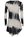 Timeson Womens Tie Dye Handkerchief Hem Long Sleeve Tunic Top