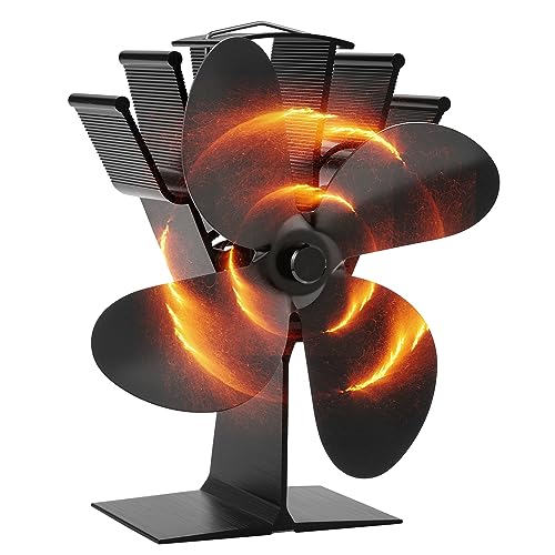COMBIUBIU Wood Stove Fan 4 Blade Fireplace Fan for Wood Burning Stove,Heat  Powered Stove Fan Komin Log Wood Stove Accessories,Silent Operation  Circulating Warm Air(Non Electric) in Dubai - UAE | Whizz Fireplace