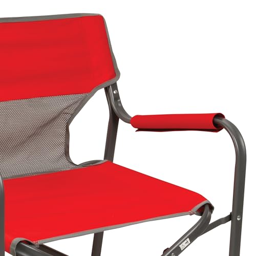 Coleman Outpost Breeze Folding Camping Chair with Cooling Mesh Back, Portable Outdoor Chair Supports up to 300lbs