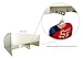 Pit Posse 448 Trailer Cabinet Helmet Bay Double Mount with Shelf - Made in USA - Enclosed Race Trailer Shop Garage Aluminum Organizer - Motorcycle Bike Helmet Storage (Silver)
