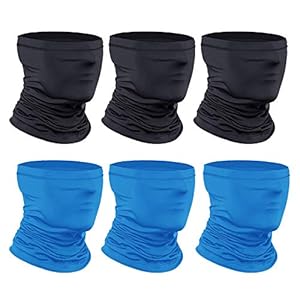 [6-Pack] Neck Gaiter Scarf, Breathable Bandana Cooling Neck Gaiter for Men Women Cycling Hiking Fishing.