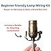 I Like That Lamp DIY Lamp Wiring Kit, Antique Brass Socket & 8FT Brown Cord (2 Pack), For Making & Fixing Table or Floor Lamps, Repair & Rewire Vintage Lighting Fixtures, Complete Hardware Set
