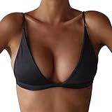 Napoo Bikini Top,Women Solid Push-up Padded Bandeau