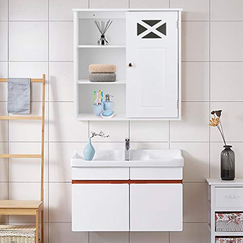 1 Tangkula+Bathroom+Wall+Mounted+Multipurpose+Organizer