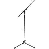 K&amp;M K&ouml;nig &amp; Meyer 21075.500.55 Tripod Microphone Stand - Adjustable Telescoping 1-Piece Boom Arm - Professional Grade - Heavy Duty with Folding Leg Base - German Made - Black