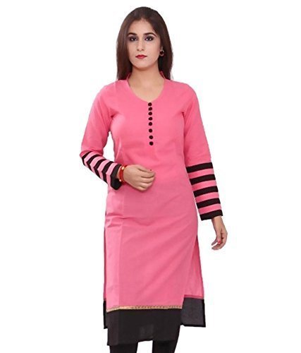 pramukh fashion women's cotton semi-stiched kurti