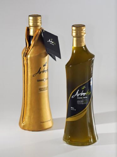 Extra Virgin Olive Oil, Cold Pressed, Unfiltered, 2-bottle pack, 1 with reusable cover, 1 without, Arbekia Shake & Taste FREE Shipping