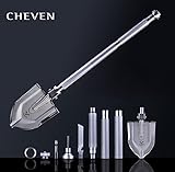 CHEVEN / Folding Camping Survival Military Tactical Backpacking Multifunction Shovel / Anti-oxidant High Carbon Steel Material / Entrenching tool for Camping, Outdoor Hiking，Car Emergency (Shovel)