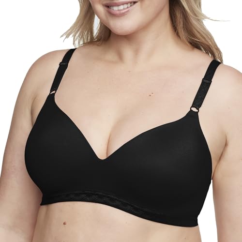 Warner’s Women’s Cloud 9 Super Soft Wireless Lightly Lined Comfort Bra 1269, Rich Black, 34A