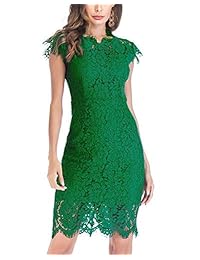 Vestido de cóctel para mujer, sin mangas, con encaje floral, para fiesta, DM261