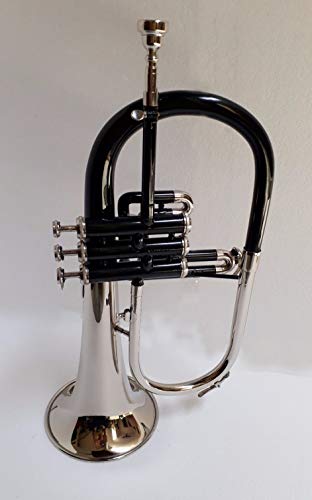 SHREYAS TF45 Bb Flat NICKLE BLACK Flugel Horn With Free Hard Case+Mouthpiece